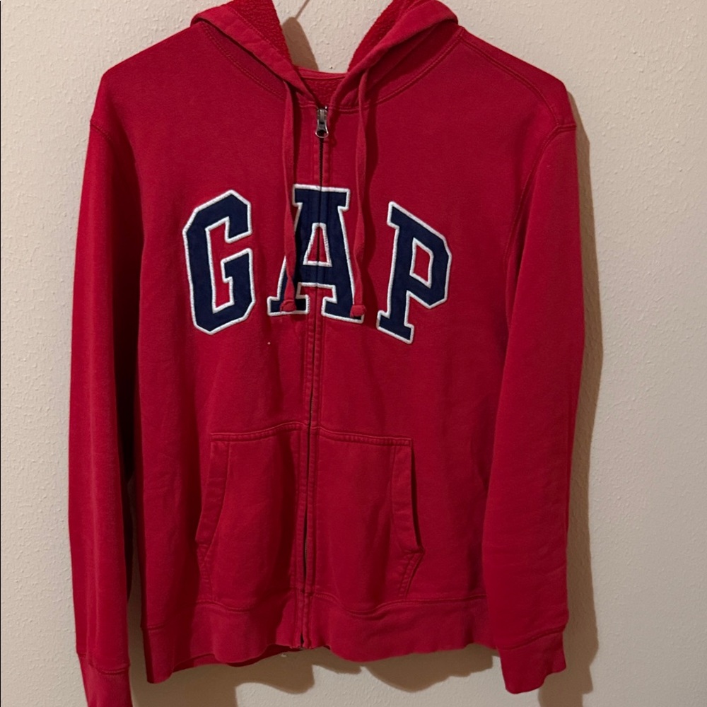 GAP Kids Bold Red Zip-Up Hoodie